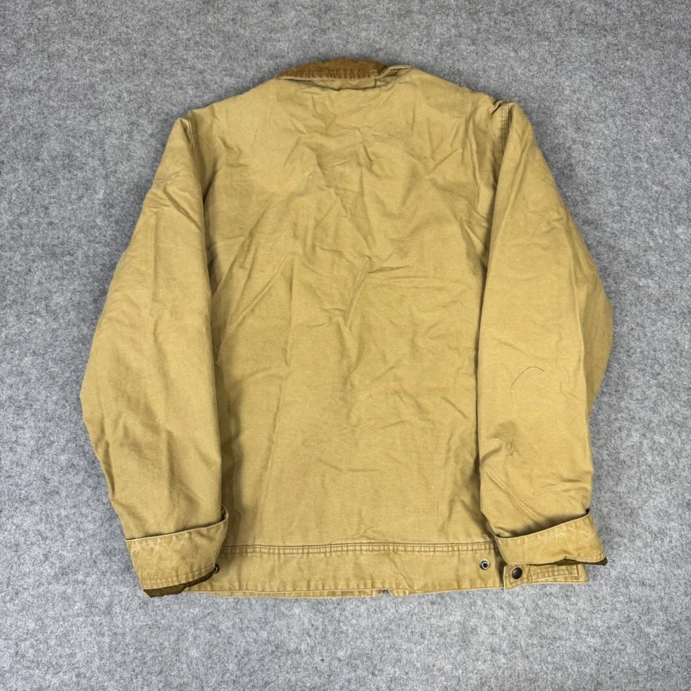 American Eagle Outfitters Mens Tan Canvas Workwear Jacket Corduroy Collar Large